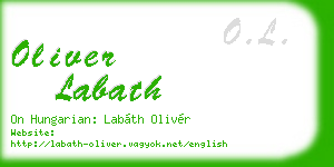 oliver labath business card